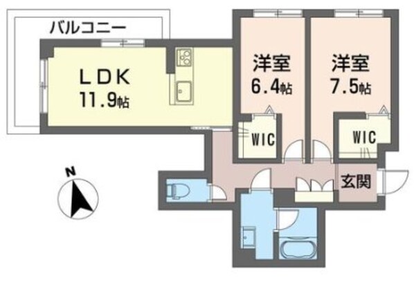 グランヴィスタの物件間取画像